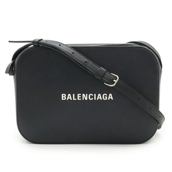 BALENCIAGA EVERYDAY Camera Bag S Shoulder Pochette Leather Black 552370 - Picture 1 of 9